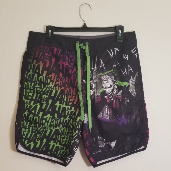 Dc Comics Swim Dc Comics Joker Board Shortsswim Trunks Size 34 Poshmark